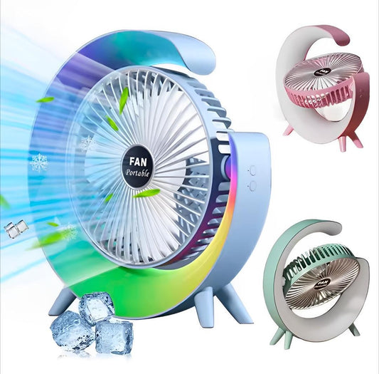 Multi-Functional LED Desktop Fan